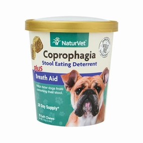 NaturVet Coprophagia Stool Eating Deterrent Plus Breath Aid 70cts