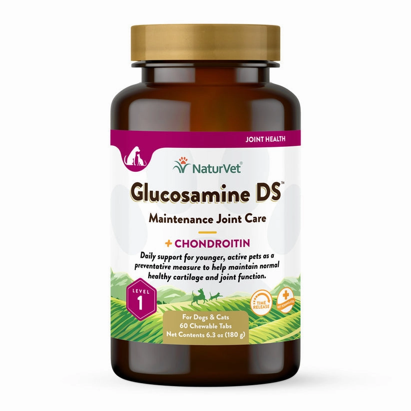 NaturVet Glucosamine DS Level 1 Maintenance Care Time Release Chewable Tablets for Dogs