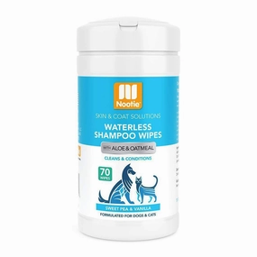 Nootie Waterless Shampoo Wipes - Sweet Pea & Vanilla with Aloe & Oatmeal 70sheets