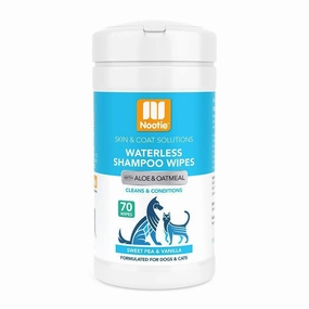 Nootie Waterless Shampoo Wipes - Sweet Pea & Vanilla with Aloe & Oatmeal 70sheets