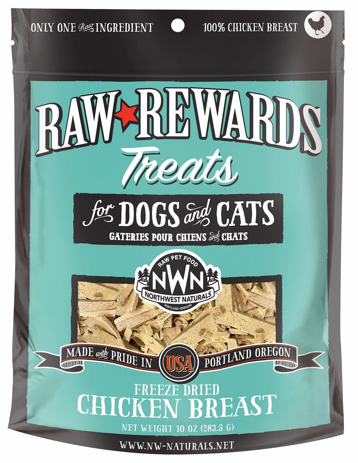 Northwest Naturals Dogs & Cats Raw Rewards Chicken Breast Treats 10oz