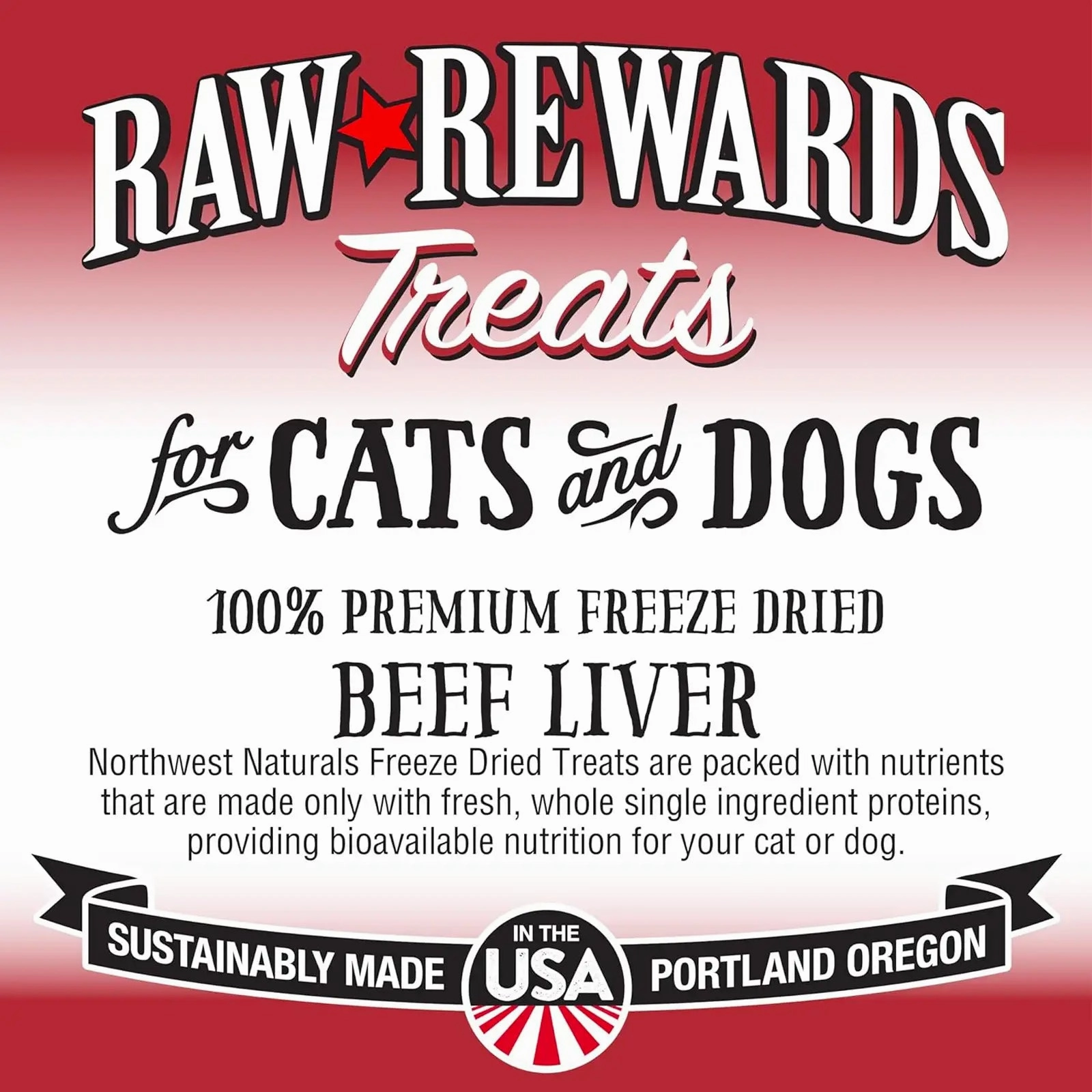 Northwest Naturals Raw Rewards Freeze Dried Treats for Dogs and Cats - Beef Liver 85g