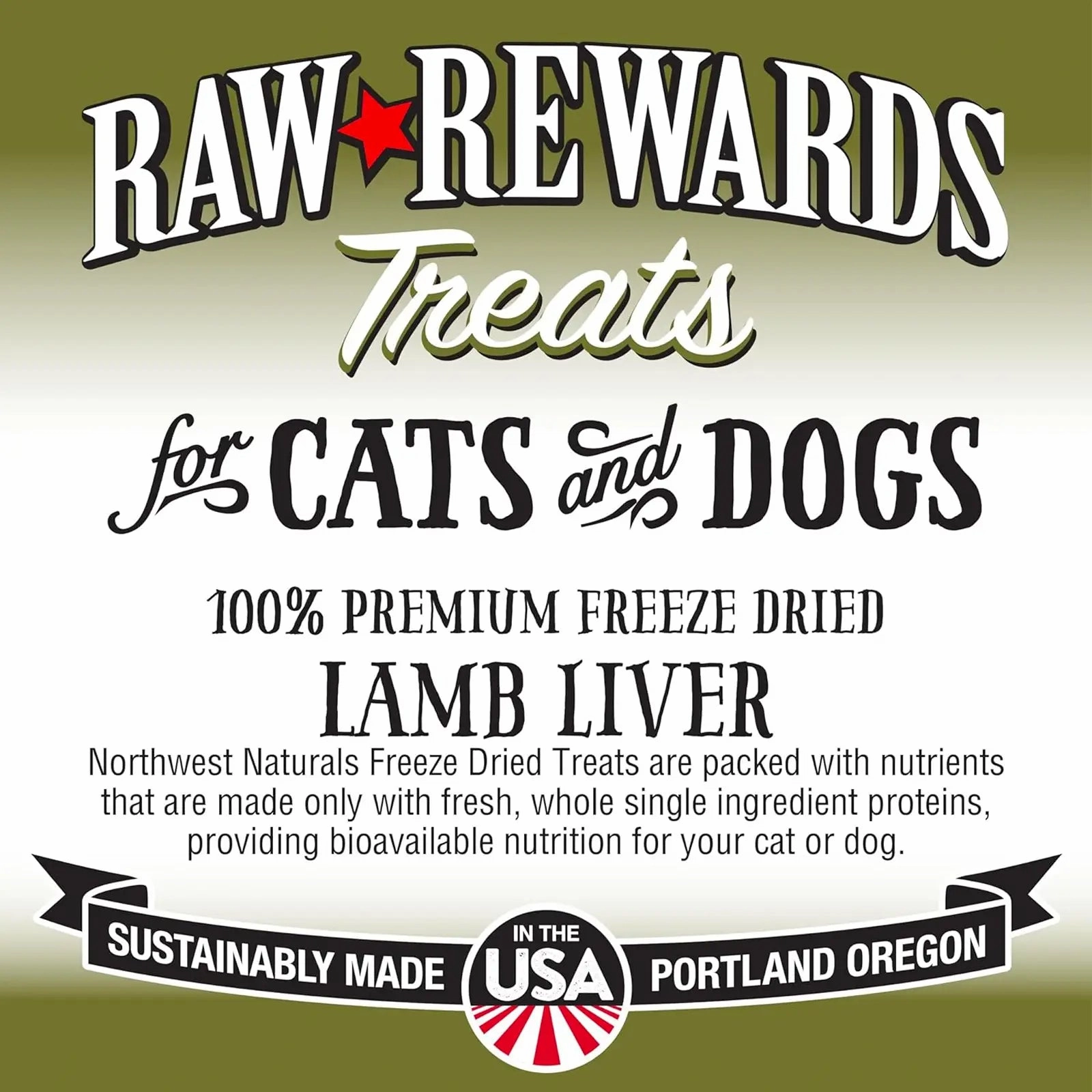 Northwest Naturals Raw Rewards Freeze Dried Treats for Dogs and Cats - Lamb Liver 85g