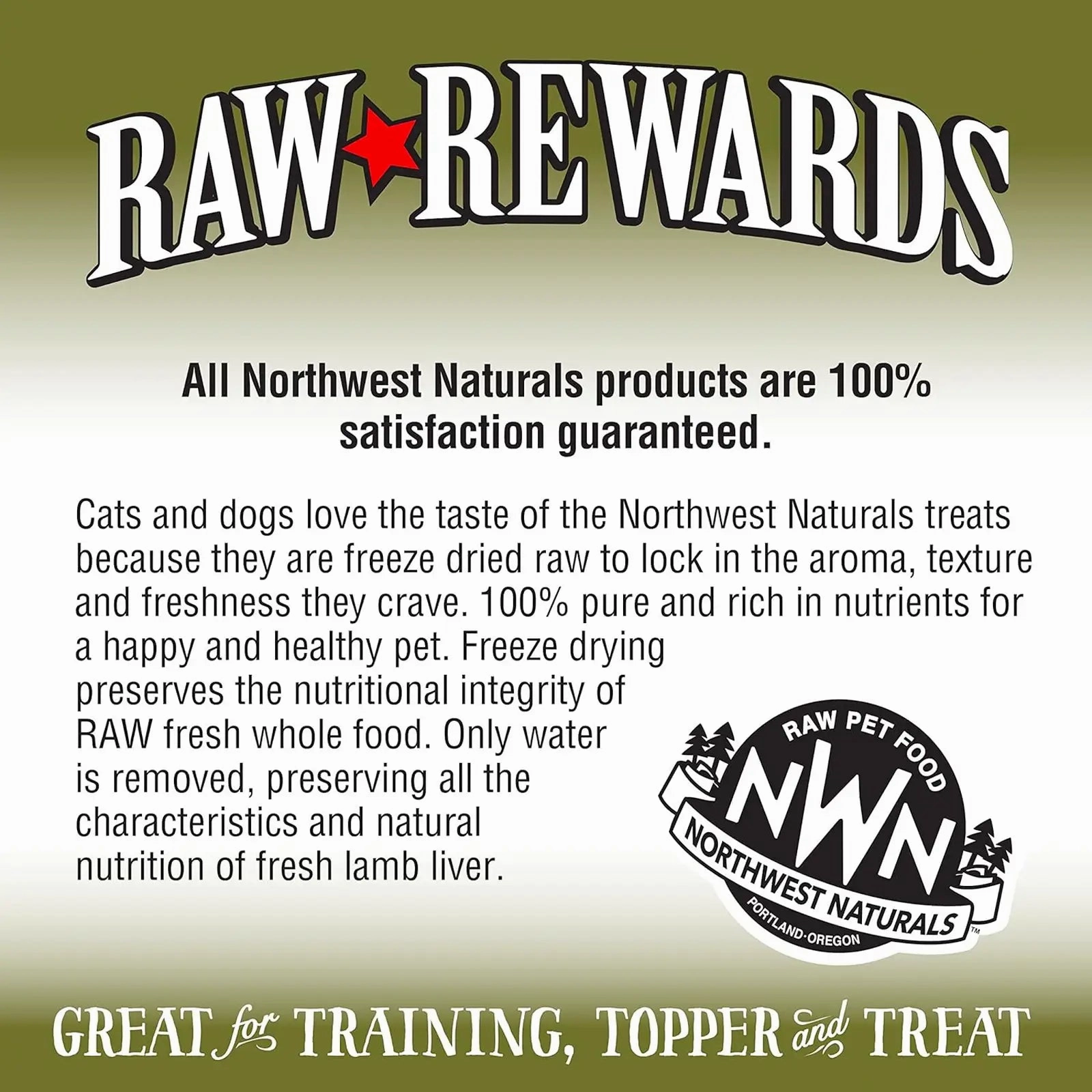 Northwest Naturals Raw Rewards Freeze Dried Treats for Dogs and Cats - Lamb Liver 85g