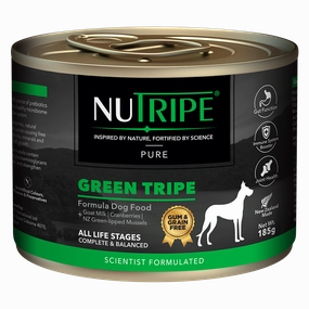 Nutripe Dog Gum & Grain Free Pure Green Tripe 185g