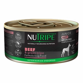 Nutripe Dog Puppy Junior Beef & Green Tripe 95g