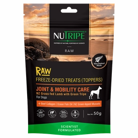 Nutripe Dog Raw Freeze Dried Treats Toppers Joint & Mobility Care 50g