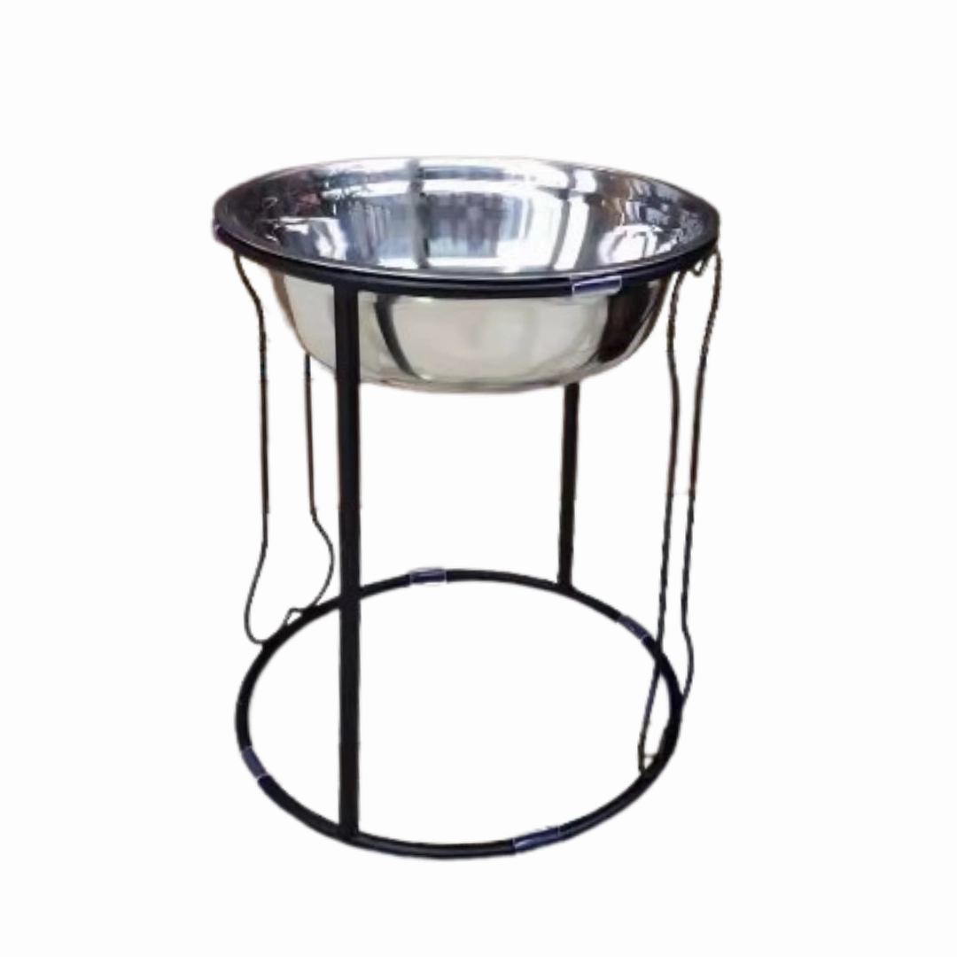 Ohmypet Elevated Stainless Steel Bowl - D 24cm