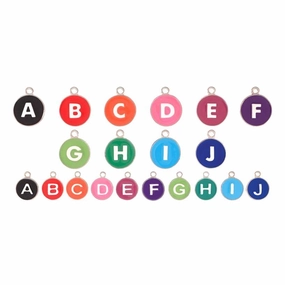Opaque White Alphabet Dog ID Tag
