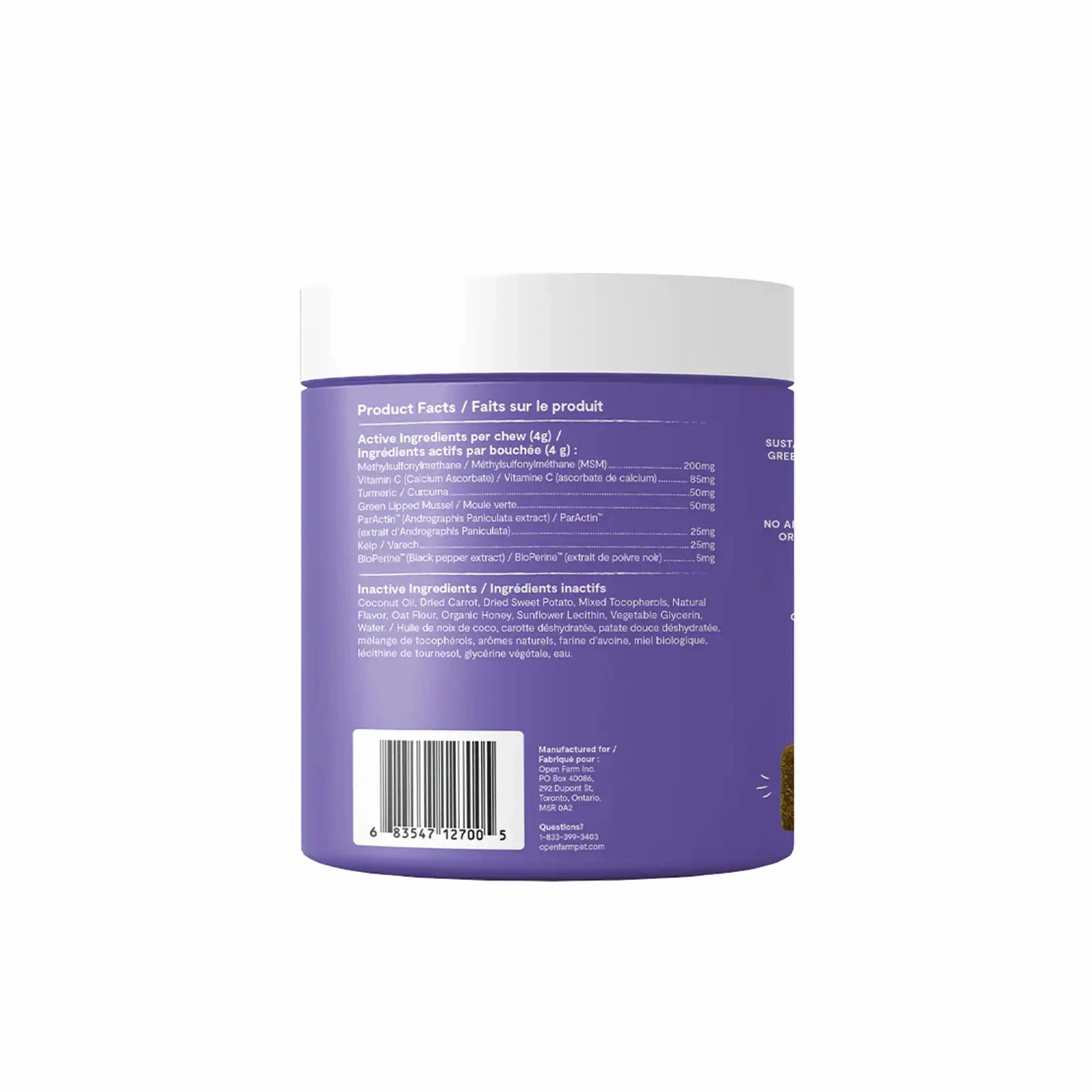 Open Farm Hip & Joint Supplement Chews for Dogs (90 chews)