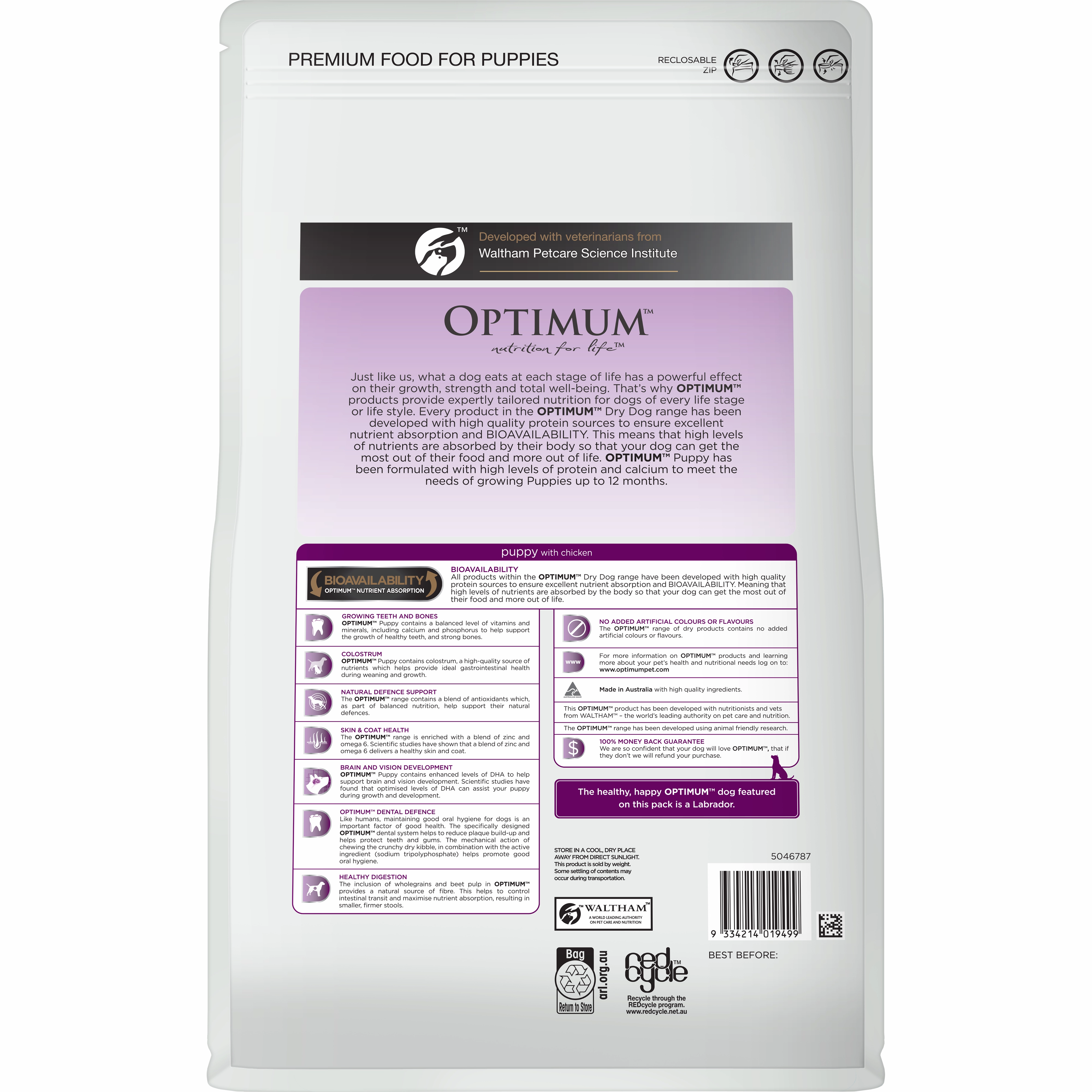 OPTIMUM - Puppy with Chicken Dry Dog Food (3kg)