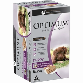 OPTIMUM - Puppy with Chicken Rice & Vegetables Wet Dog Food (100g x 6pk)