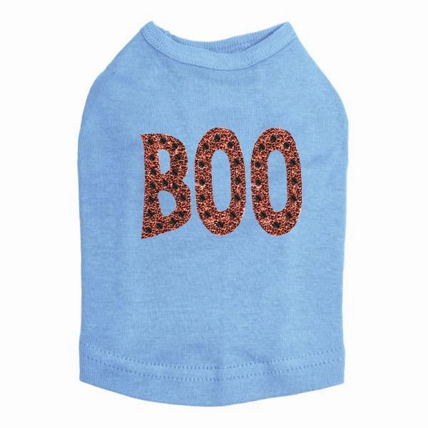Orange Glitter Boo Dog Tank
