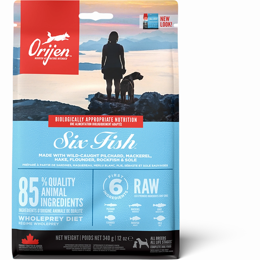 Orijen Whole Prey Diet Dog 6 Fish Formula 340g