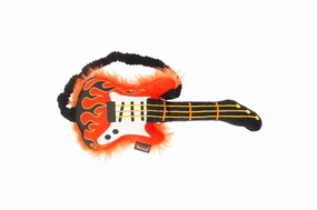 P.L.A.Y. 90s Classic Squeaky Plush Dog toys, Rock'n Rollover Guitar