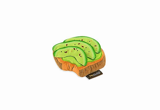 P.L.A.Y. Barking Brunch MINI Plush Dog toys, Avo-doggo Toast (mini sized)