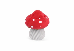 P.L.A.Y. Blooming Buddies Squeaky Plush Dog toys, Mutt's Mushroom