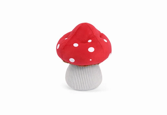 P.L.A.Y. Blooming Buddies Squeaky Plush Dog toys, Mutt's Mushroom