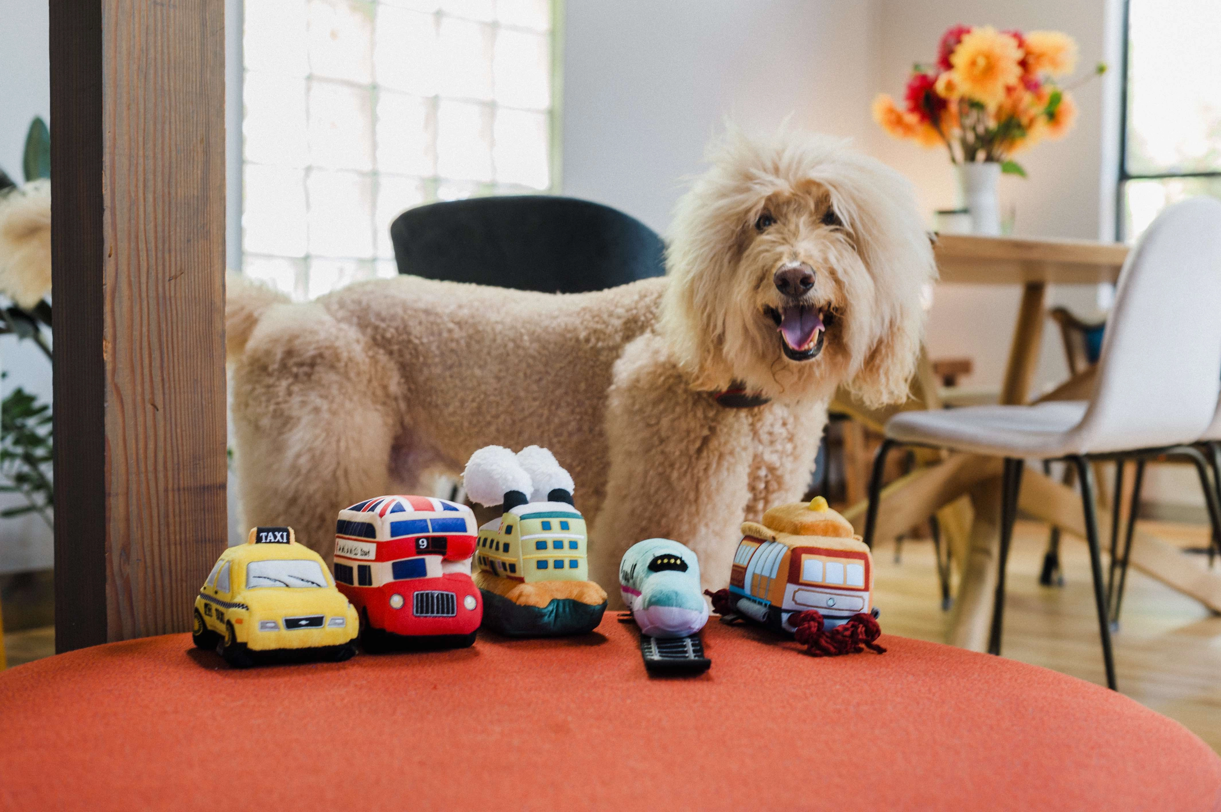 P.L.A.Y. Canine Commute Plush Dog toys: New Yap City Taxi