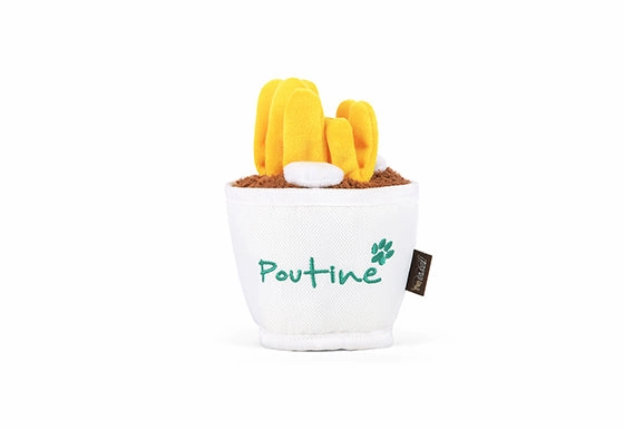 P.L.A.Y. Montreal Munchies Squeaky Plush Dog toys, Pooch-tine