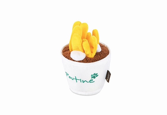 P.L.A.Y. Montreal Munchies Squeaky Plush Dog toys, Pooch-tine