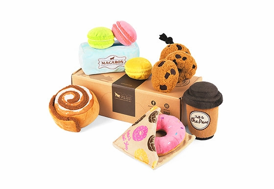 P.L.A.Y. Pup Cup Cafe Squeaky Plush Dog toys, Doggo's Java