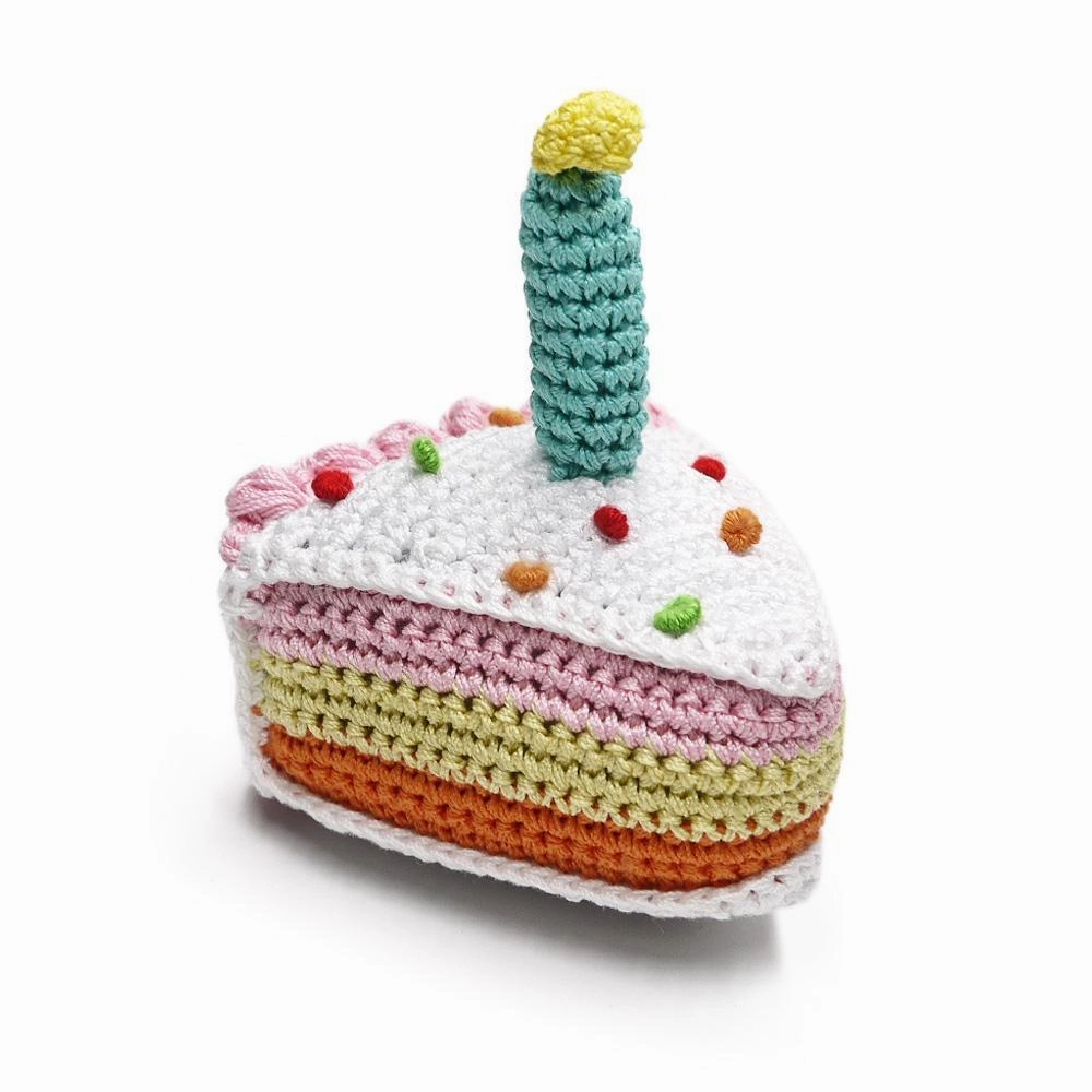 Pawer Squeaky Birthday Cake Dog Toy