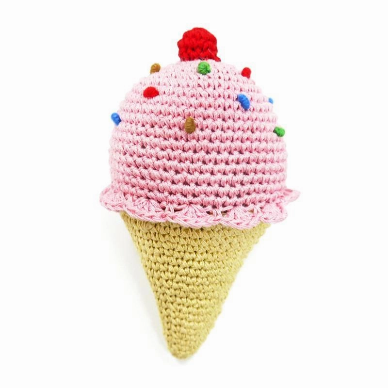 Pawer Squeaky Ice Cream Cone Dog Toy