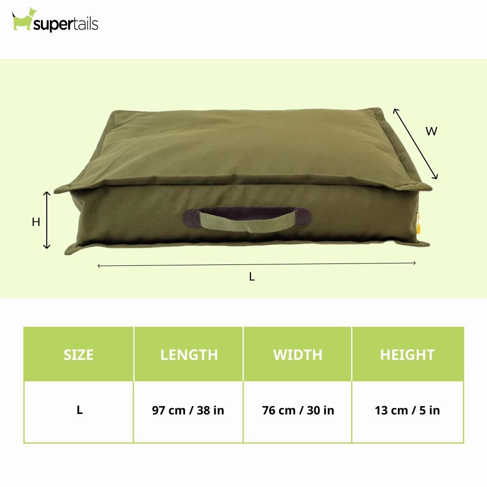 Pawpourri Monsoon Outdoor Lounger Bed for Dogs and Cats (Olive)