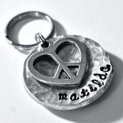 Peace And Love Dog ID Tag