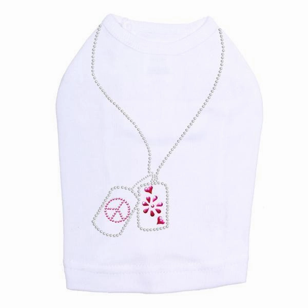 Peace Tags Rhinestone Dog Tank