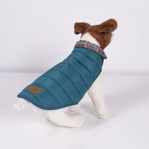 Pendleton Puffer Dog Coat Teal