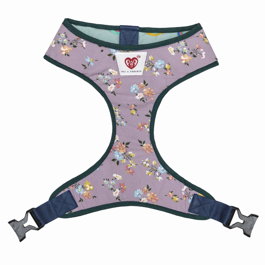 Pet And Parents Floral Rainbow Reversible Harness for Dogs