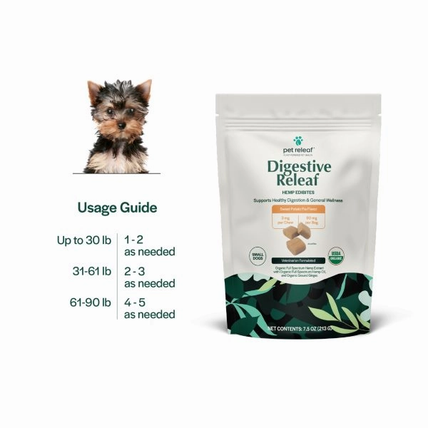 Pet Releaf Digestive Releaf Edibites Sweet Potato Pie Flavor for Small Dogs