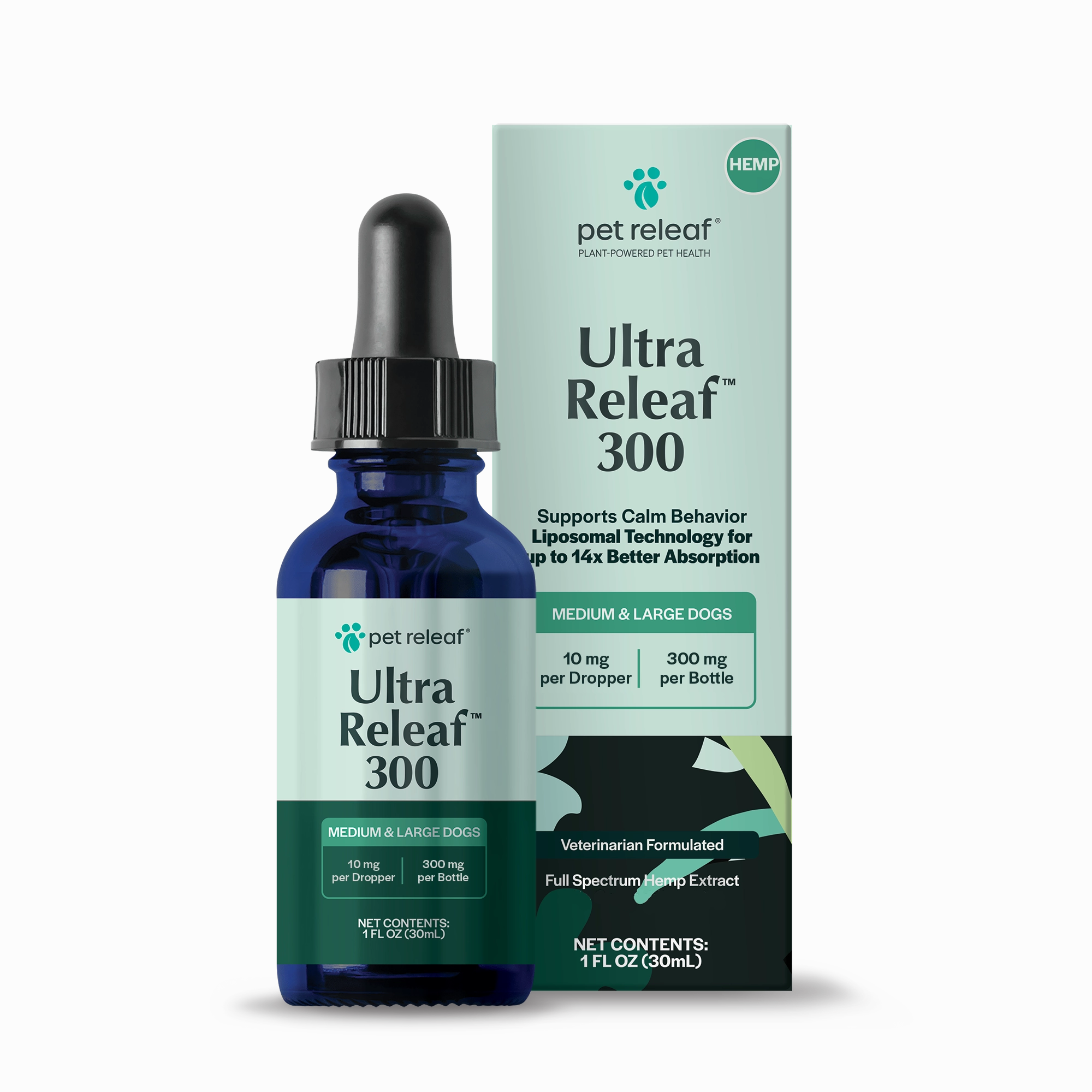 Pet Releaf Ultra Releaf Hemp Oil 300 For Medium & Large Dogs