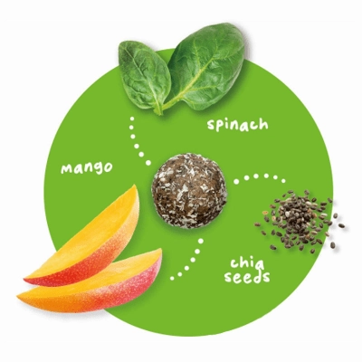 Petervescence Treat-A-Balls Mango, Chia & Spinach