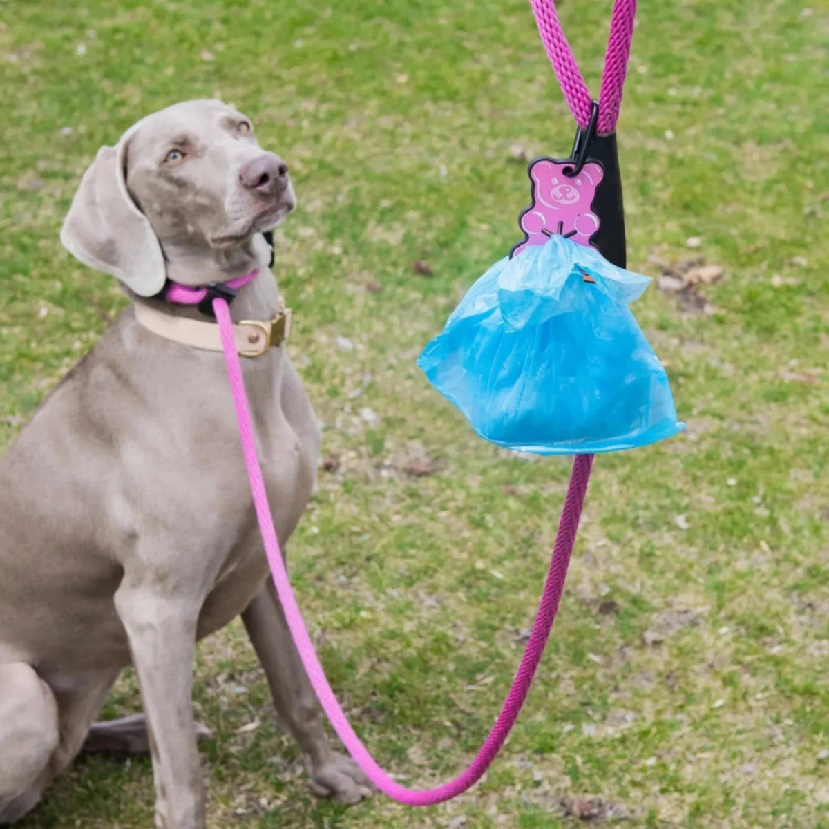 Pink Gummy Bear Poopy Loop Poop Bag Holder