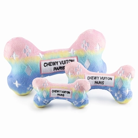 Pink Ombre Chewy Vuiton Bone Dog Toy