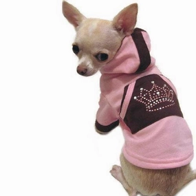 Pink Royalty Dog Hoodie