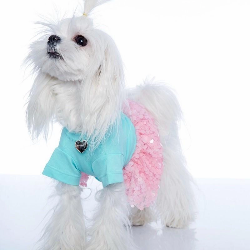 Pinky Minty Dog Dress