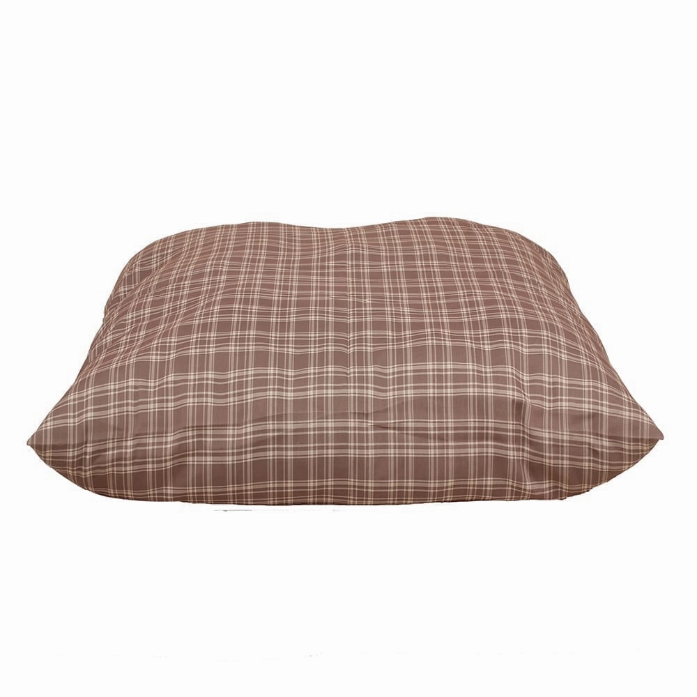 Plaid Shebang Indoor/Outdoor Dog Bed Tan