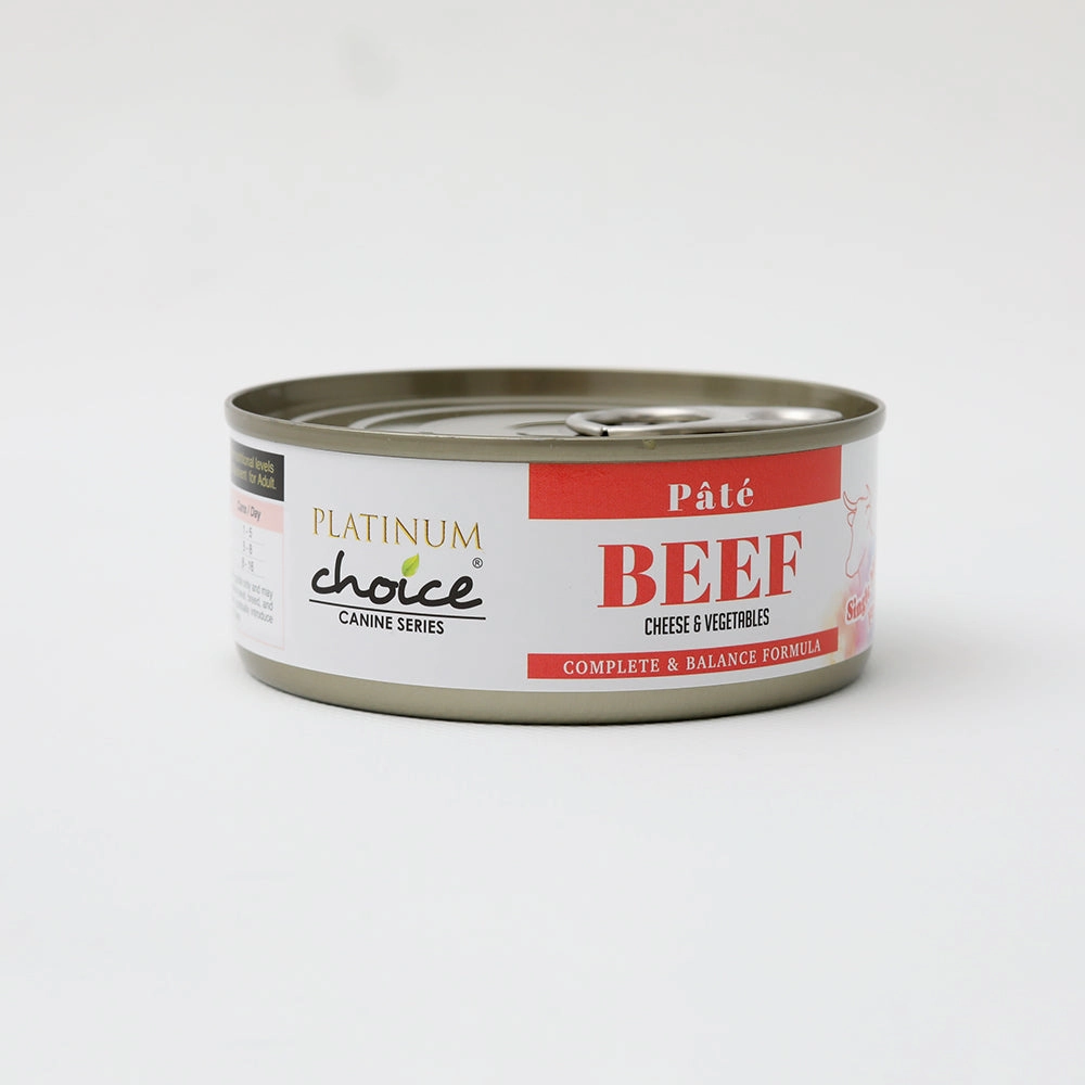 Platinum Choice Canine Pate Beef, Cheese & Vegetables 125g