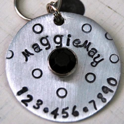 Polka Dot And Some Bling Dog ID Tag