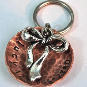 Pretty Girl Bow Dog ID Tag