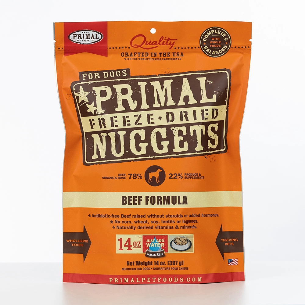 Primal Canine Freeze-Dried Nuggets Beef Formula 14oz (EXPIRY 23 NOV 2025)