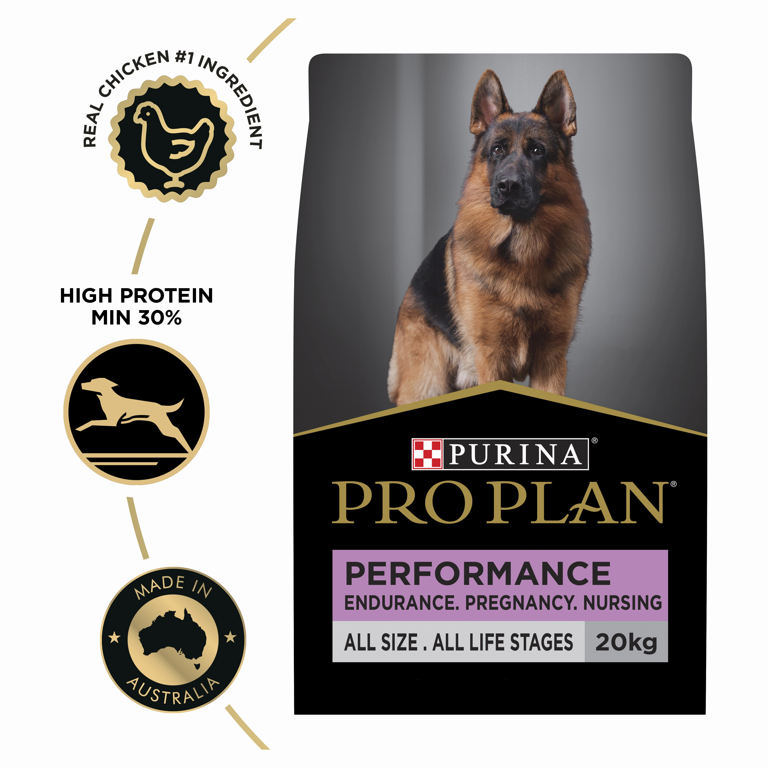 PRO PLAN Adult Performance Chicken Dry Dog Food (20kg)