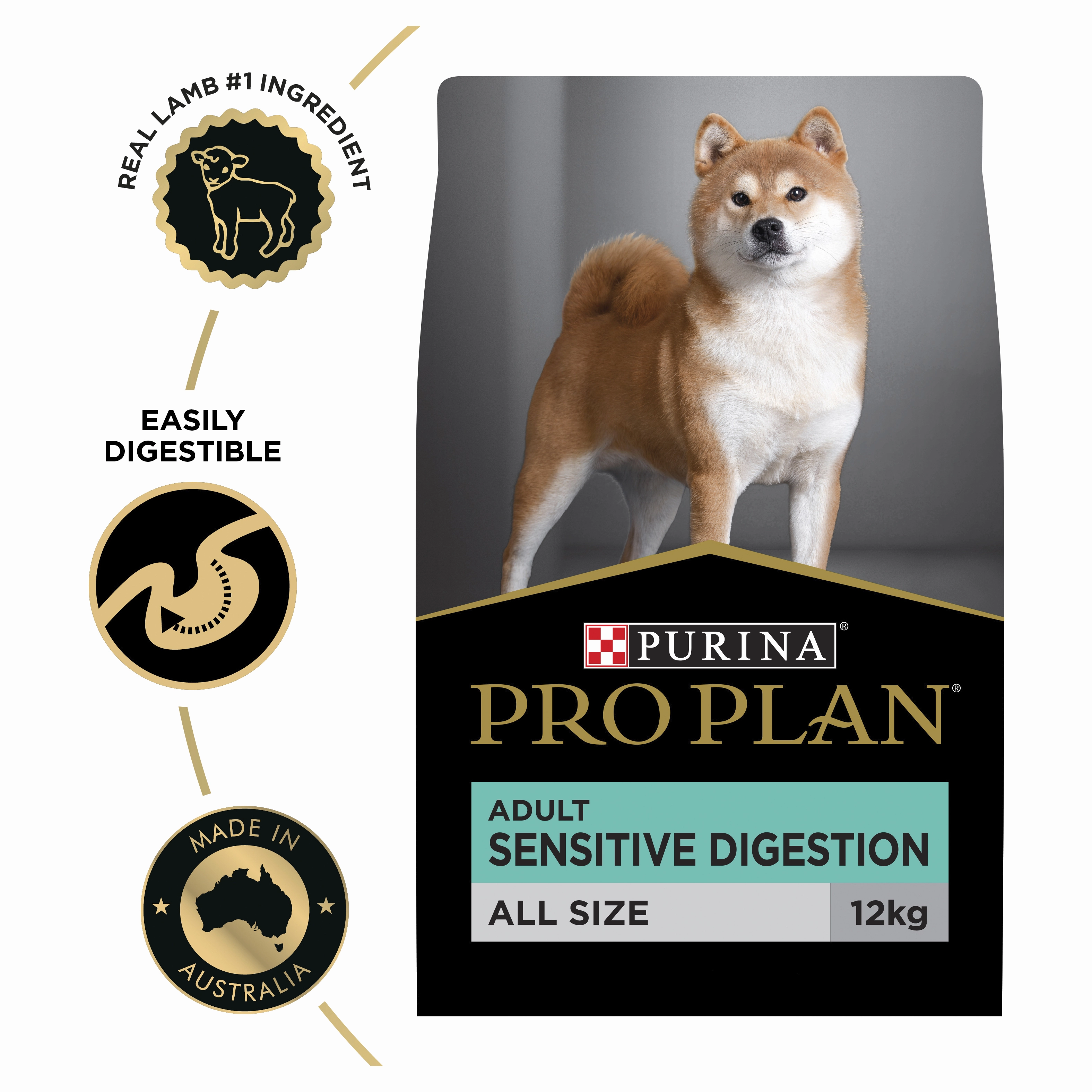 PRO PLAN Adult Sensitive Digestion Dry Dog Food (12kg)