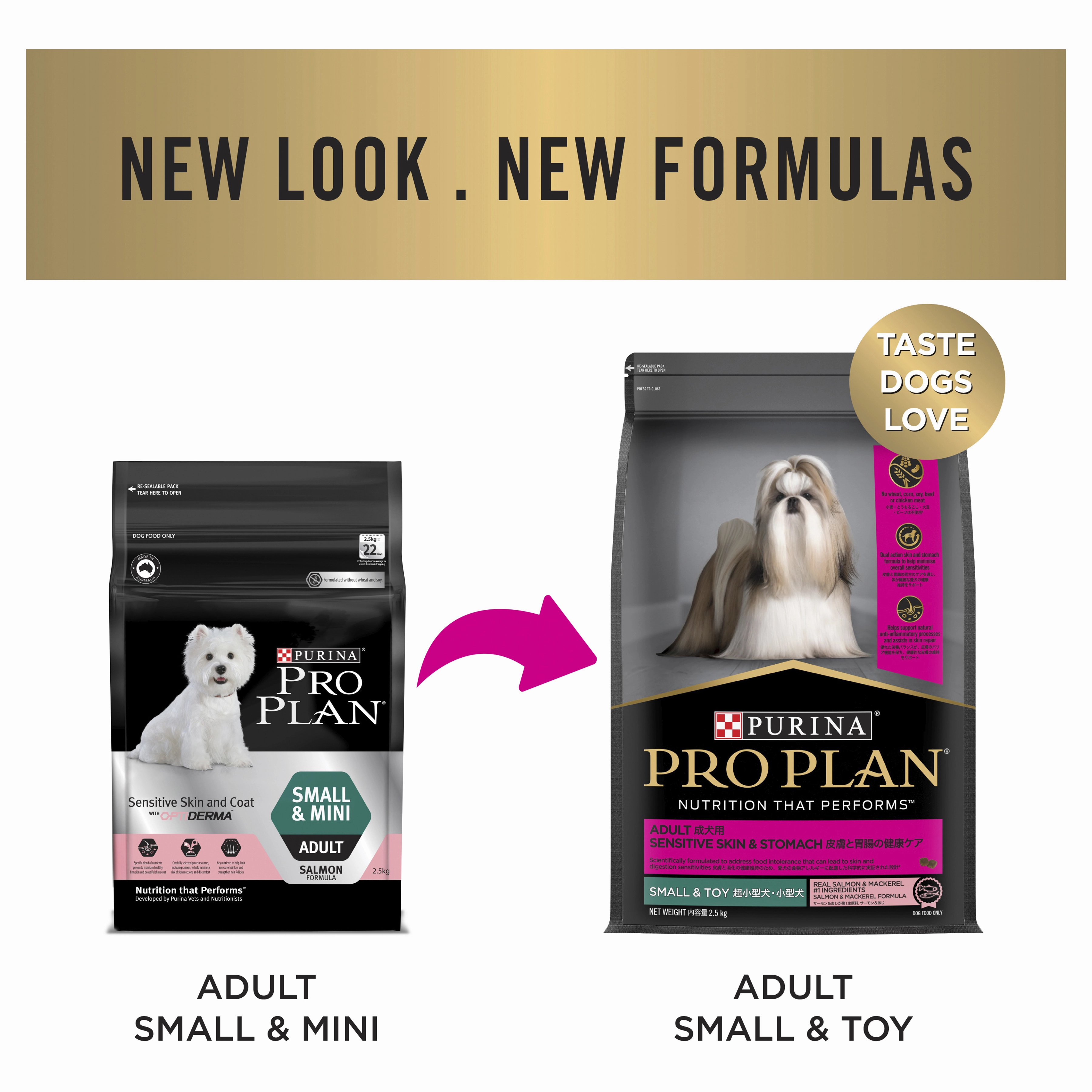 PRO PLAN Adult Sensitive Skin & Stomach Small & Toy Breed Dry Dog Food (2.5kg)