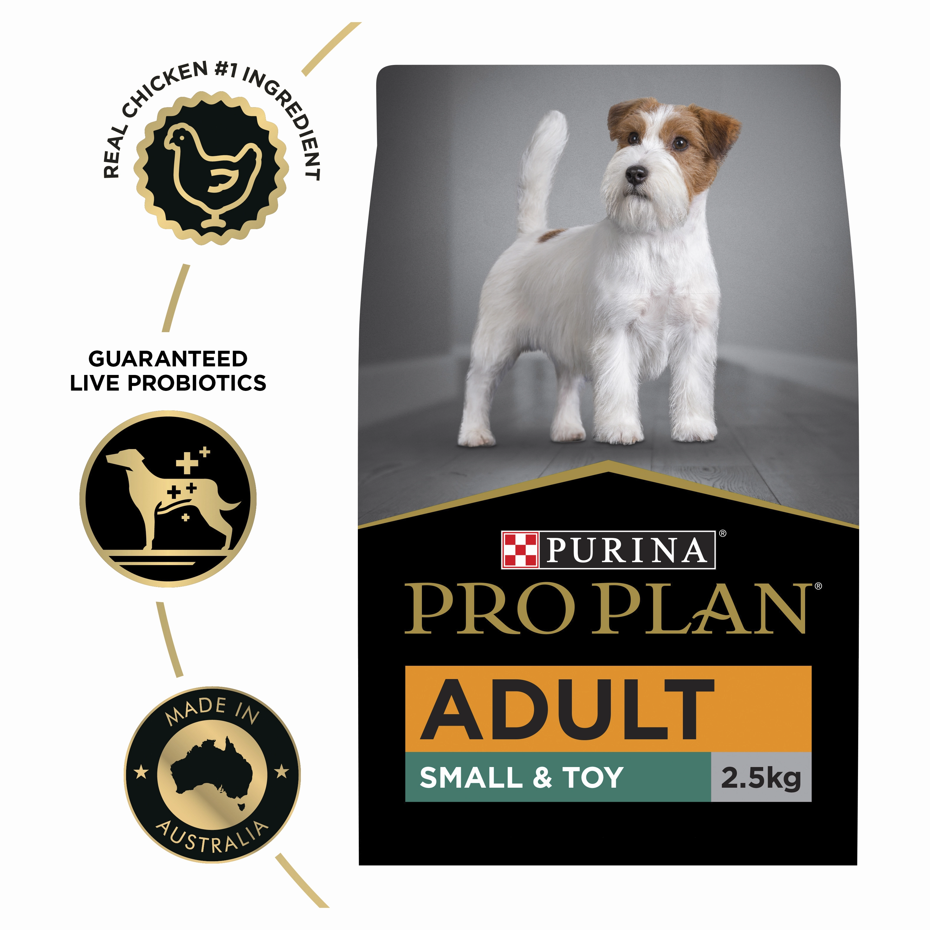 PRO PLAN Adult Small & Toy Breed Chicken Dry Dog Food (2.5kg)