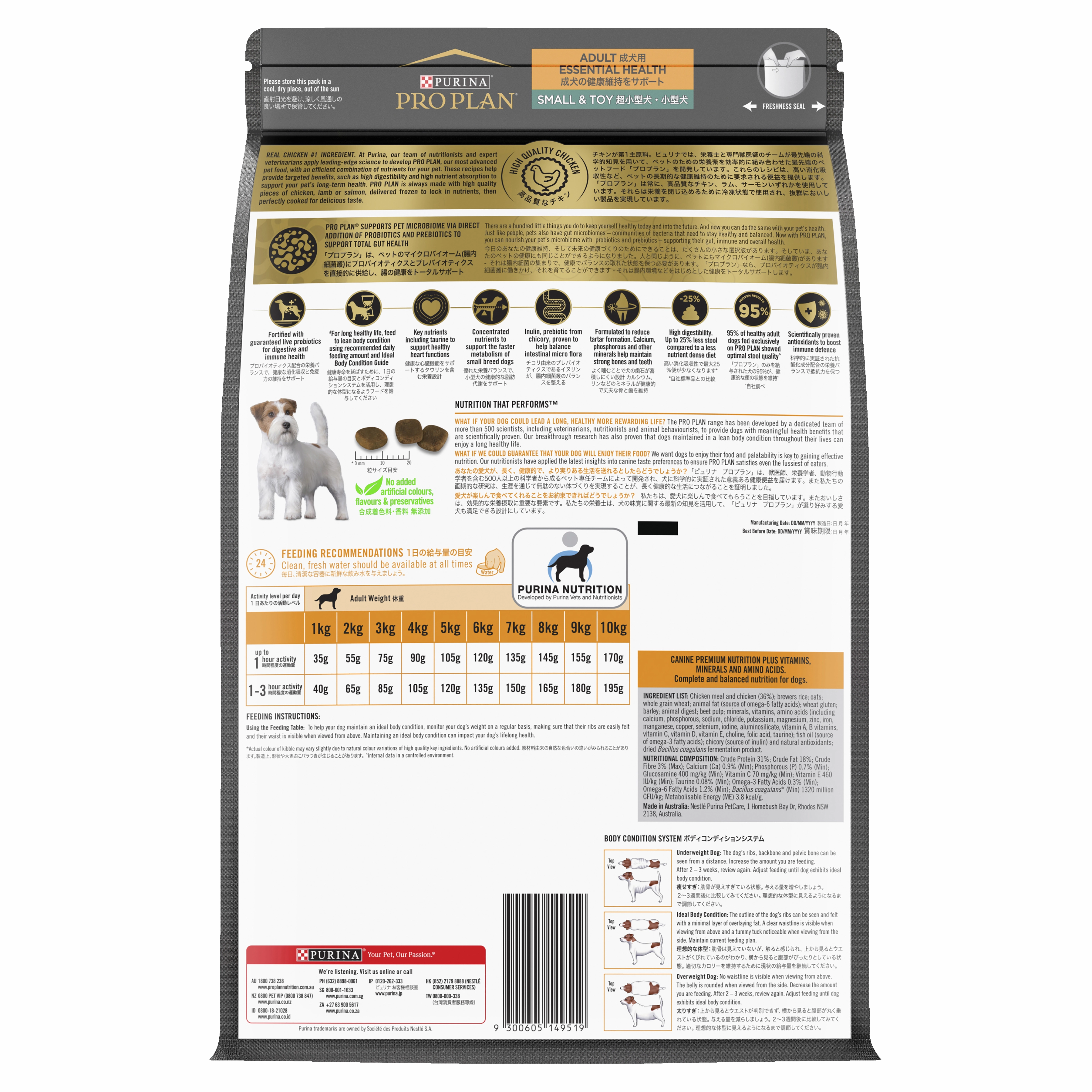 PRO PLAN Adult Small & Toy Breed Chicken Dry Dog Food (2.5kg)